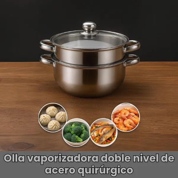 Olla vaporizadora doble test